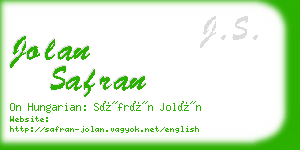 jolan safran business card